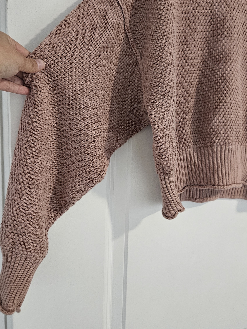 Free People FB Beach Chunky 100% Cotton Knit Sweater – Size Medium - Picture 6 of 7
